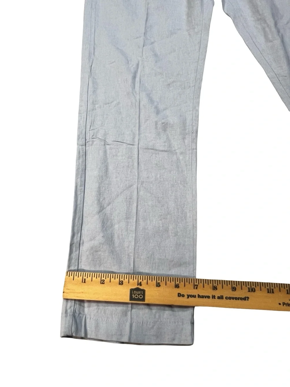 Saks Fifth Avenue Light Blue Men's Drawstring pull on Linen-Blend Pants medium